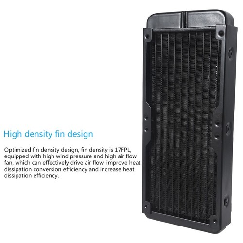 Aluminum Radiator CPU Water Cooling Heat Exchanger with 1/4 inch Thread 10 Tubes - Photo 4/8