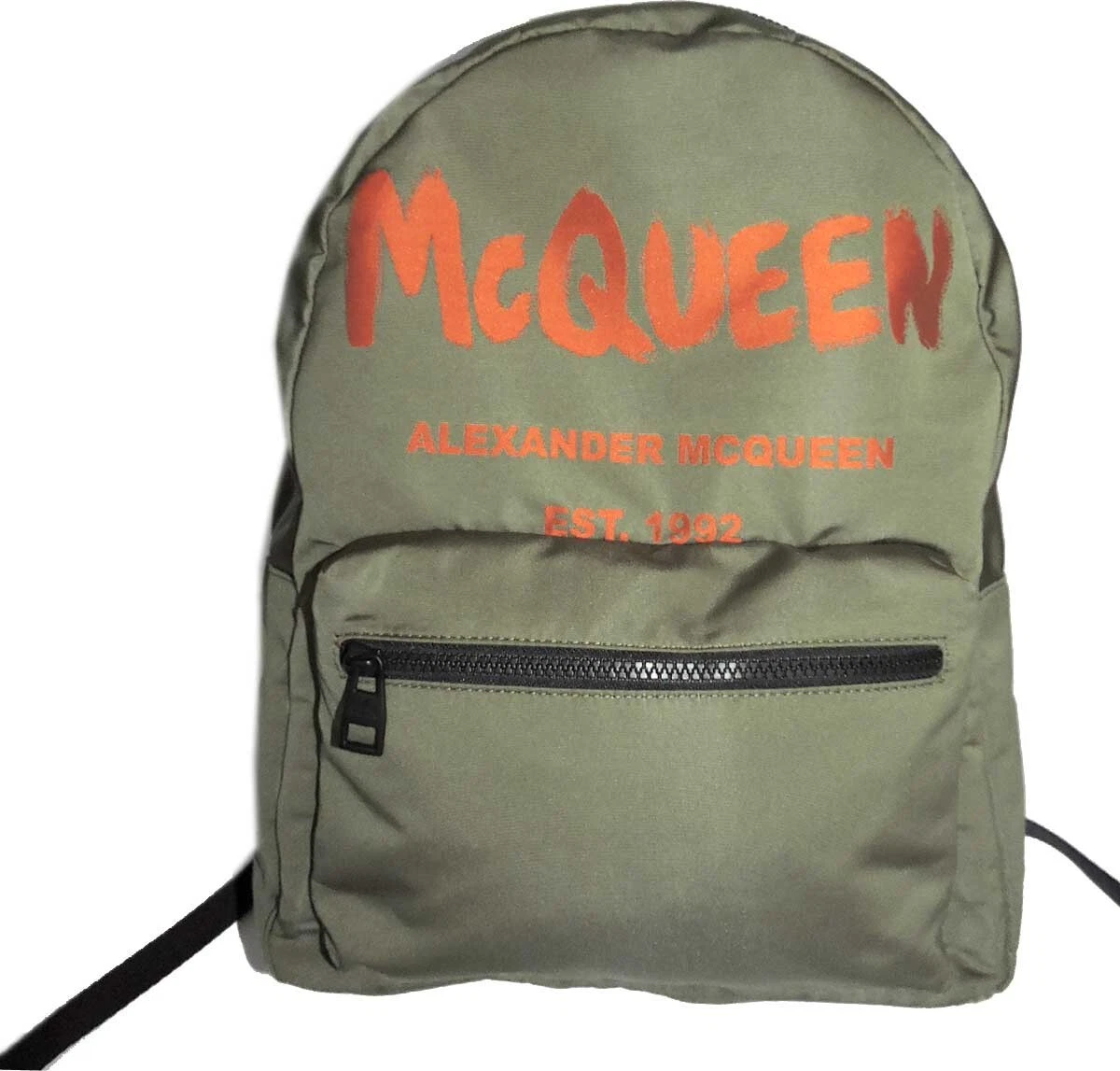 ALEXANDER MCQUEEN Backpack Green Metropolitan With Graffiti Logo Bag