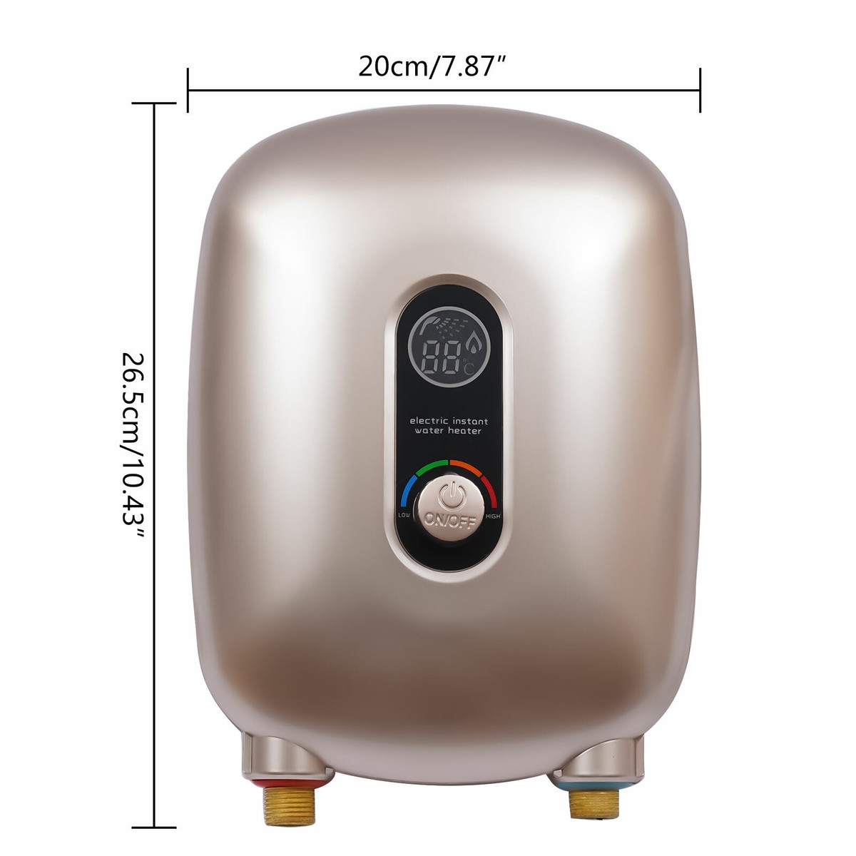 Electric Tankless Water Heater Bathroom Kitchen Shower Instant Water  Heating | eBay
