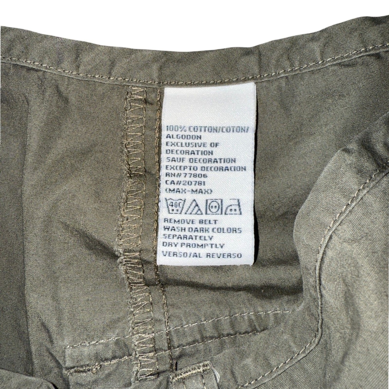 EC Women's Vintage Tommy Jeans|Y2K Cargo Mini Skirt in Army Green Size 9 thumbnail 3