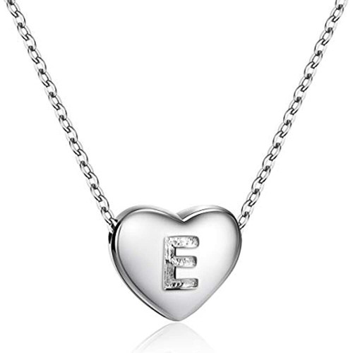 Dainty Heart Initial Necklace S925 
