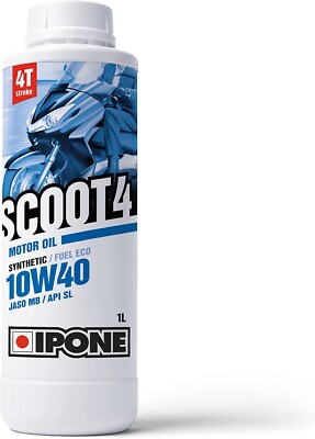 IPONE SCOOT 4T 10W-40, 1L SEMI-SYNTHETIC ENGINE OIL FOR 4-STROKE SCOOTERS