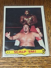 WWE WWF JUNKYARD DOG (VS. MR. FUJI) 1985 TOPPS #24 (E)