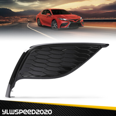 Fit For 21-24 Toyota Camry XSE SE Front Bumper Fog Cover Right Side Gloss Black