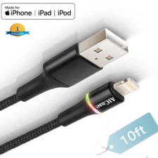 USB A To iPhone Charger Cable LED Fast Charging Cord For iPhone 14 13 12 Pro X 8