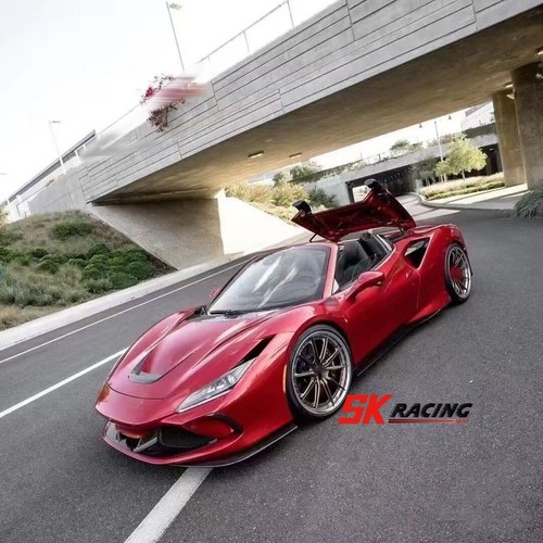 2PCS CARBON FIBER SIDESKIRTS SIDE SKIRT SIDE LIP FITS FERRARI F8 TRIBUTO SPIDER - Picture 5 of 22
