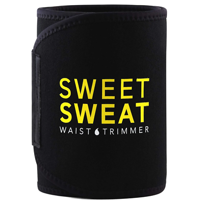 Sweet Sweat Waist Trimmer Black/Yellow Logo Premium Waist - Main Image