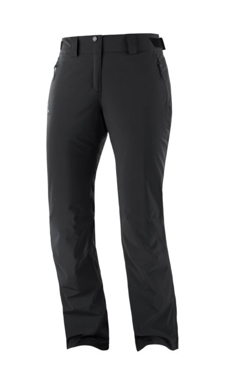 SALOMON Pantaloni da Sci Neve Donna 'The Brilliant' Nero Large Reg Spedizione Gratuita