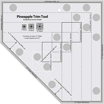 The Pineapple Ruler New Quilting Ruler Pineapple Trim Tool Creative Grids blocks