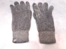 DESIGNER LADIES LT GRAY ACRYLIC WINTER GLOVES POLYESTER LINING SIZE ONE SIZE