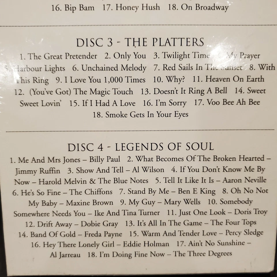 rare LEGENDS SOUL 4 CD Definitive Collection Tempations Drifters Platters SEALED - Image 4 of 4