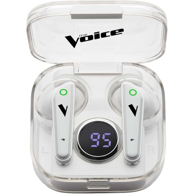 The Voice Duo True Wireless Stereo Earbuds with Mic - White [Electronics]
