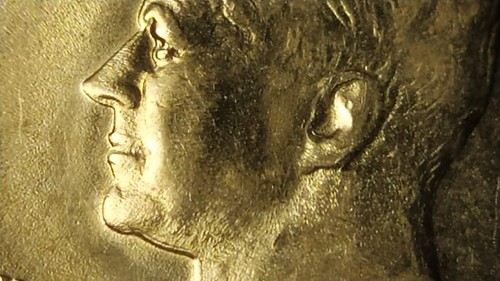 Error de duplicación en medio dólar Kennedy 1971 Remarcación en medio dólar Kennedy - Imagen 5 de 11