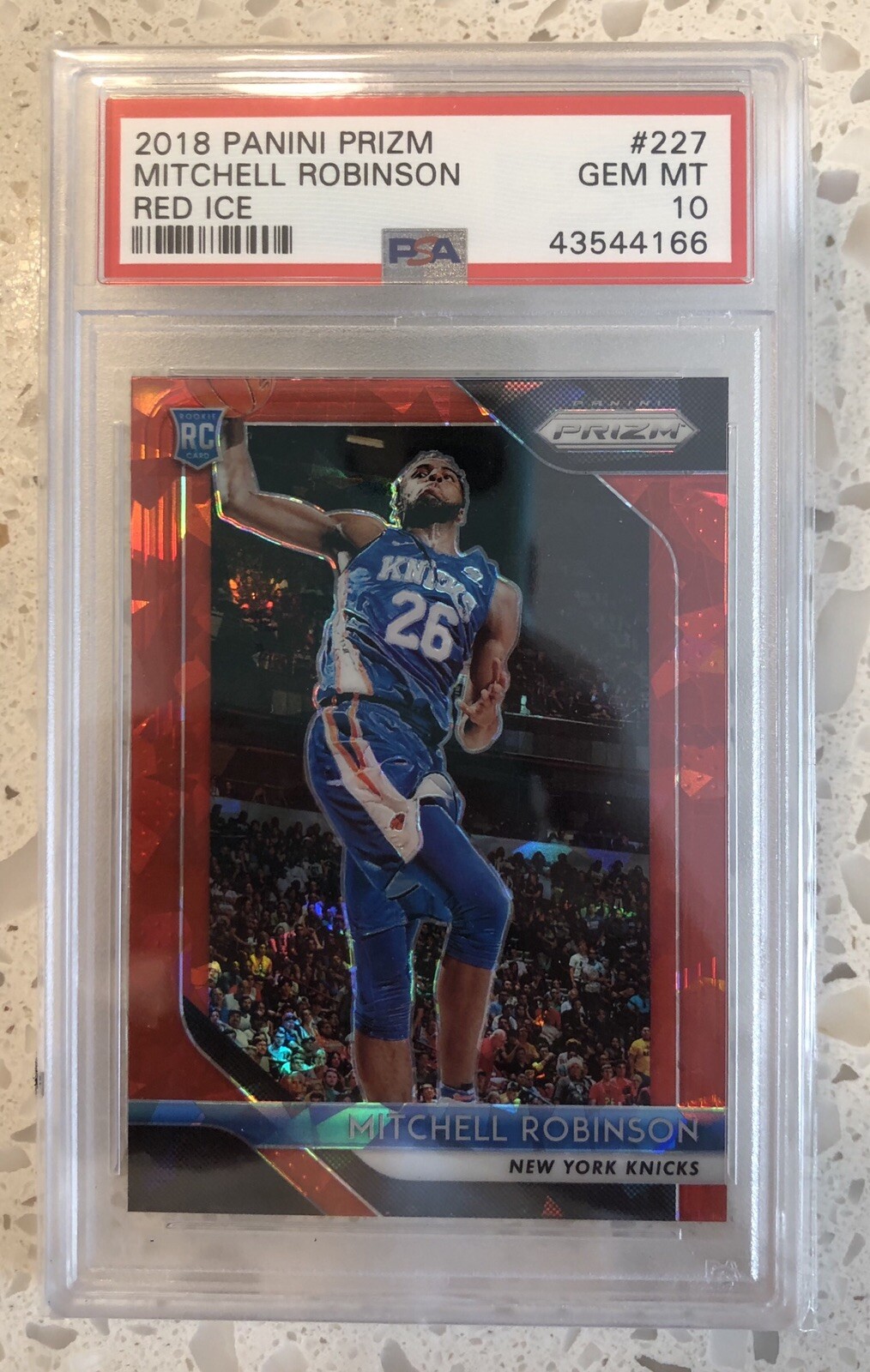Mitchell Robinson 2018 Panini Prizm Red Ice #227 PSA 10 Rookie Card RC