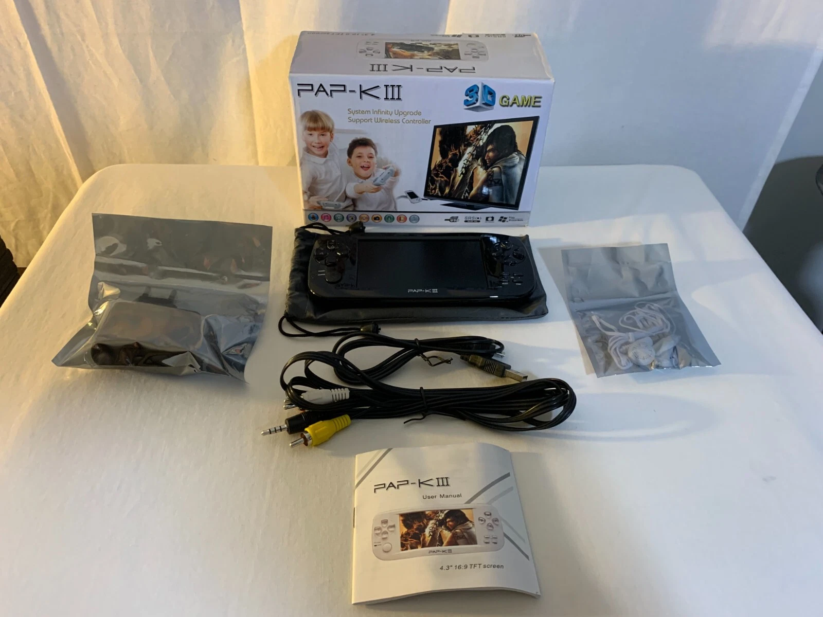 PAP K3 64Bit Handheld Retro Video Game Console w/ Memory Card Slot