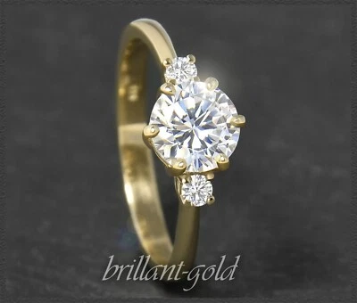 Diamant Damen Ring aus 585 Gold mit 1,32ct; Brillant Verlobungsring in Gelbgold! - Bild 1 von 4