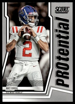 2022 Score PROtential Matt Corral RC Ole Miss Rebels #P-MC