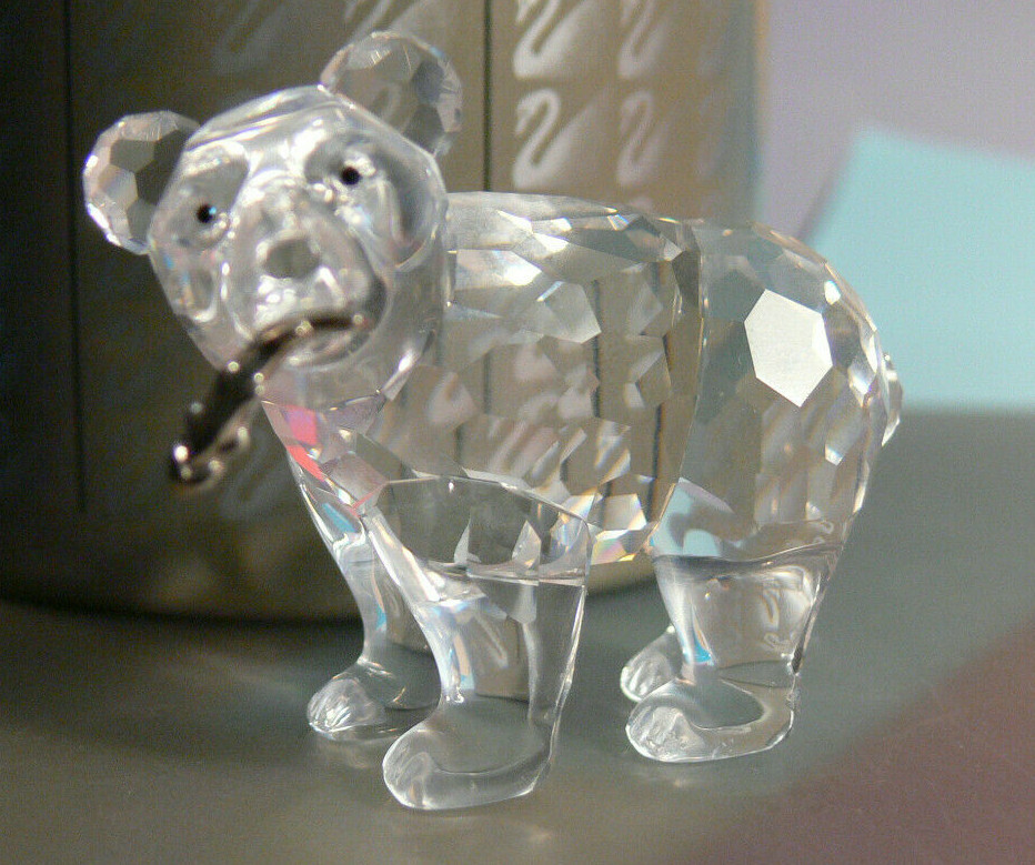 swarovski silver crystal grizzly bear cub 261925 | eBay