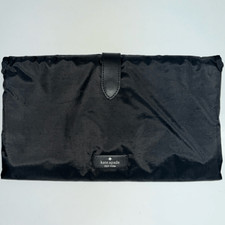 Kate Spade Black Nylon Infant Roll Up Padded Changing Pad w/ Inside Mesh Pockets