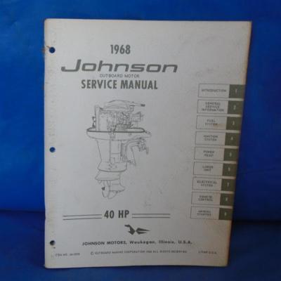 JM-6808 Service Manual, 1968 Johnson 40 hp Outboard Motor | eBay