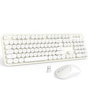 Mofii Sweet 2.4GHz Wireless Keyboard and Mouse set for PC/Laptop/Mac White