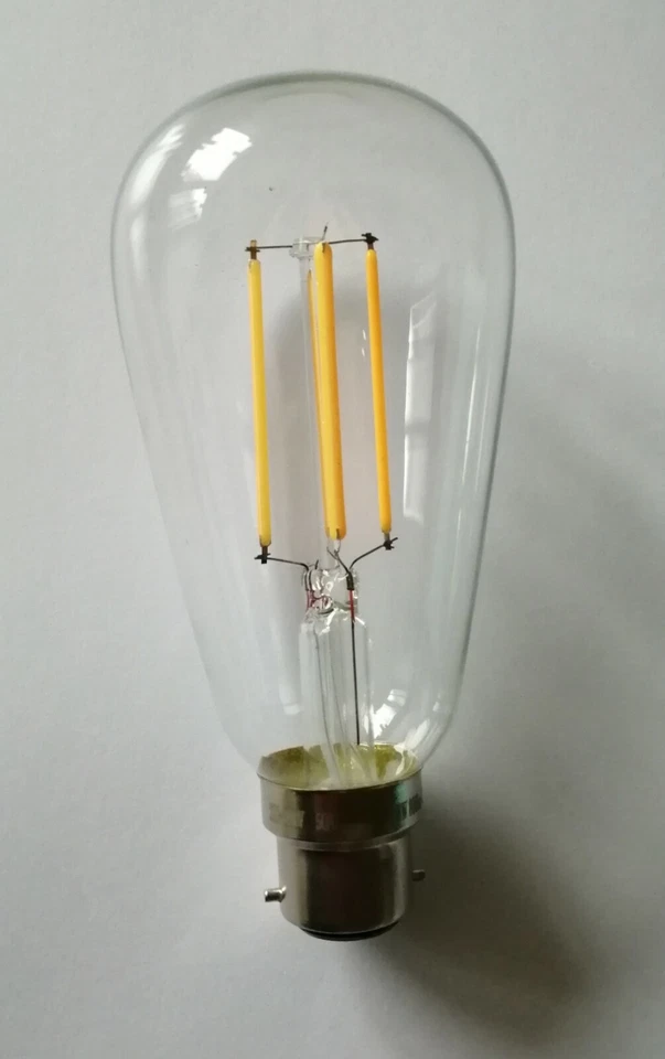 3x Vintage Filament LED Edison Bulb B22  Decorative  Light 8W - Image 4 of 4