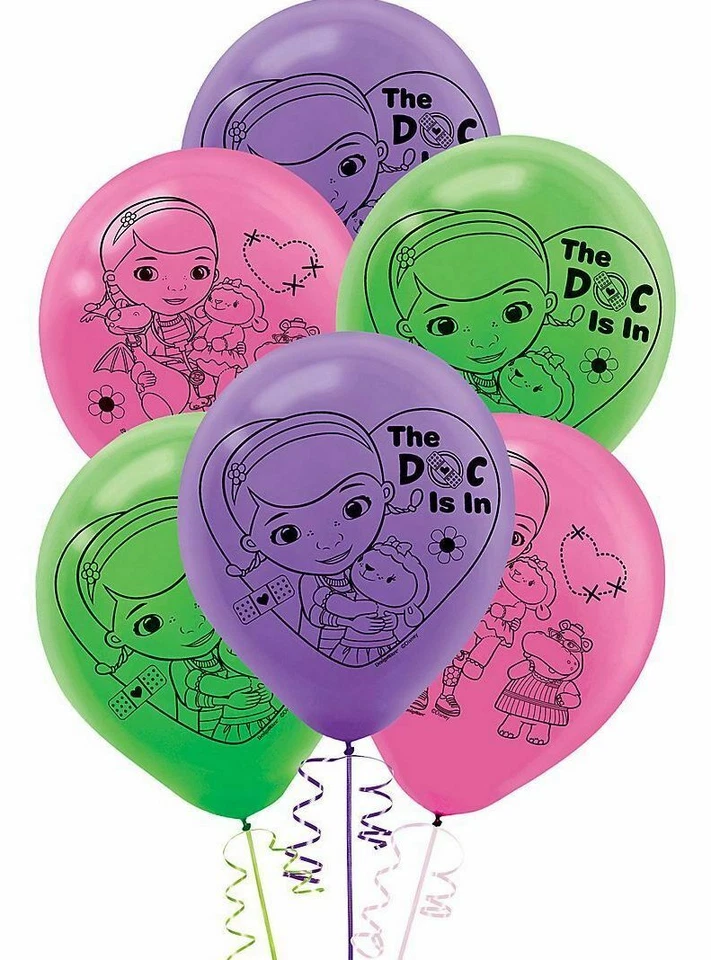 Товары для украшения дня рождения латексные воздушные шары с принтом Disney Doc McStuffins - Изображение 2 из 4