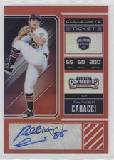 2018 Panini Elite Extra Edition Red Prizm 75/100 Parker Caracci #USA-PC Auto a3i
