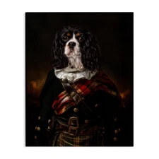 Kilted Companion Dog Canvas Wall Art design by Kelley Parker, 20 x 16