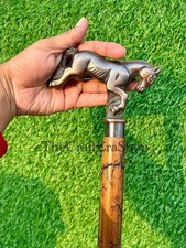36'' Vintage Unique Horse Designer Handle Cane Wooden Walking Stick Handmade