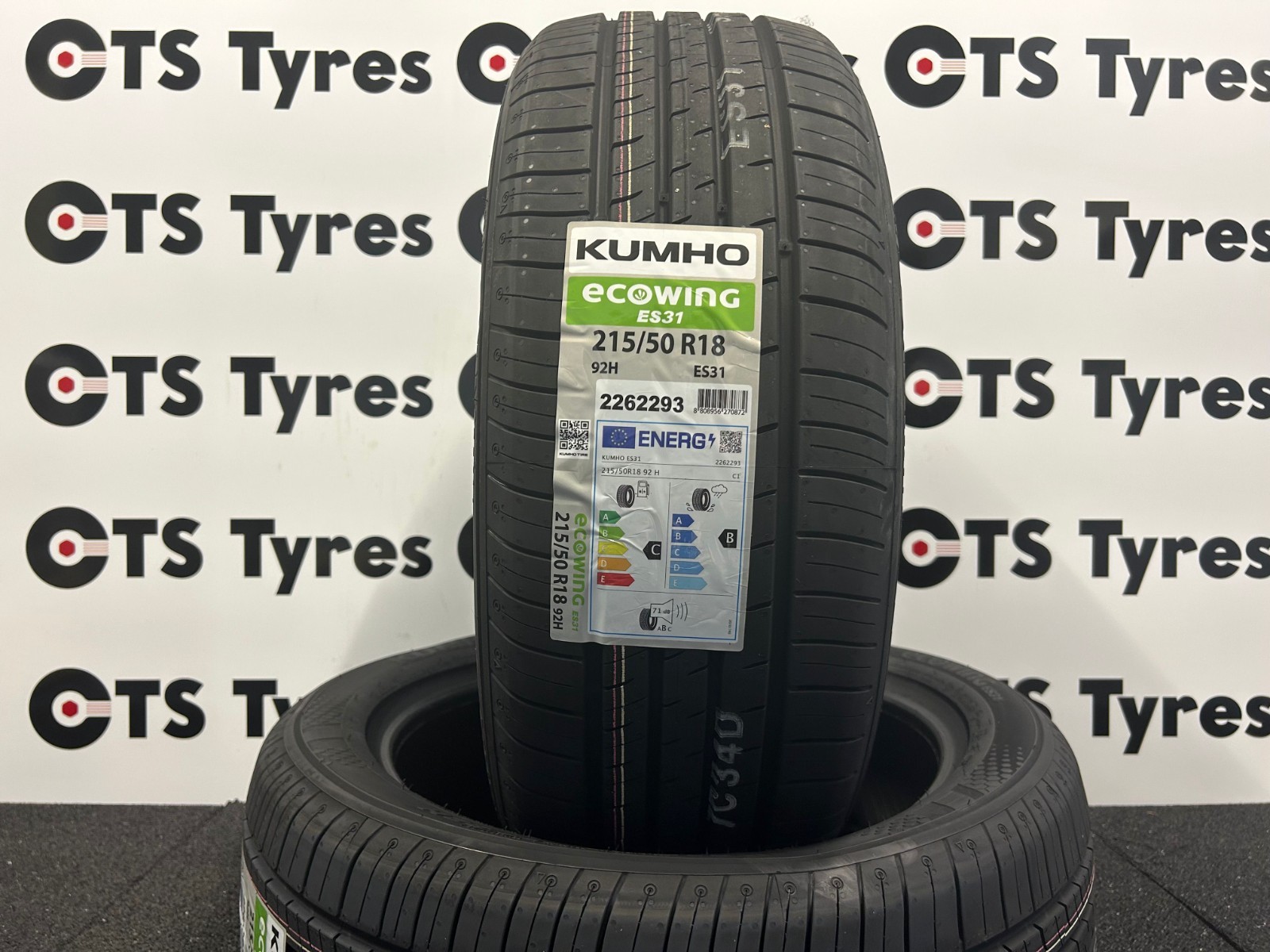Kumho EcoWing ES31 ( 215/50 R18 92H 4PR *, with rim protectionleiste (FSL) ) - Image 4