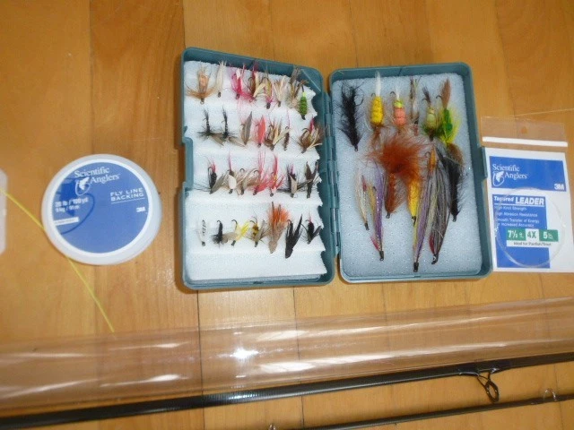 Fly Fishing Rod and Reel Scientific Angler 5, flies and more, all new. - Image 4 of 4
