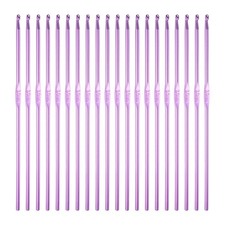 uxcell 20Pcs Aluminum Crochet Hook 3.0mm Knitting Needles for DIY Craft Yarn