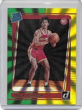 2021-22 Donruss  Rated Rookie Green Yellow Laser Jalen Johnson Hawks #231