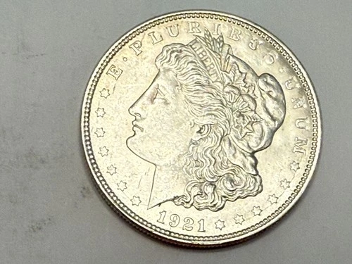 1921 Morgan U.S. silver dollar. Satiny BU. #q1