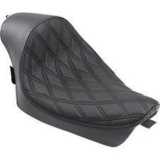 Drag Specialties 0804-0674 Cafe-Style Solo Seat Double Diamond Stitch for 10-22
