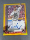 2025 Topps Chrome Rookie Autographs Evan Kravetz #RA-EK Gold Refractor /50