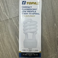 Compact Fluorescent Low Profile 3-Way Spiral Bulb