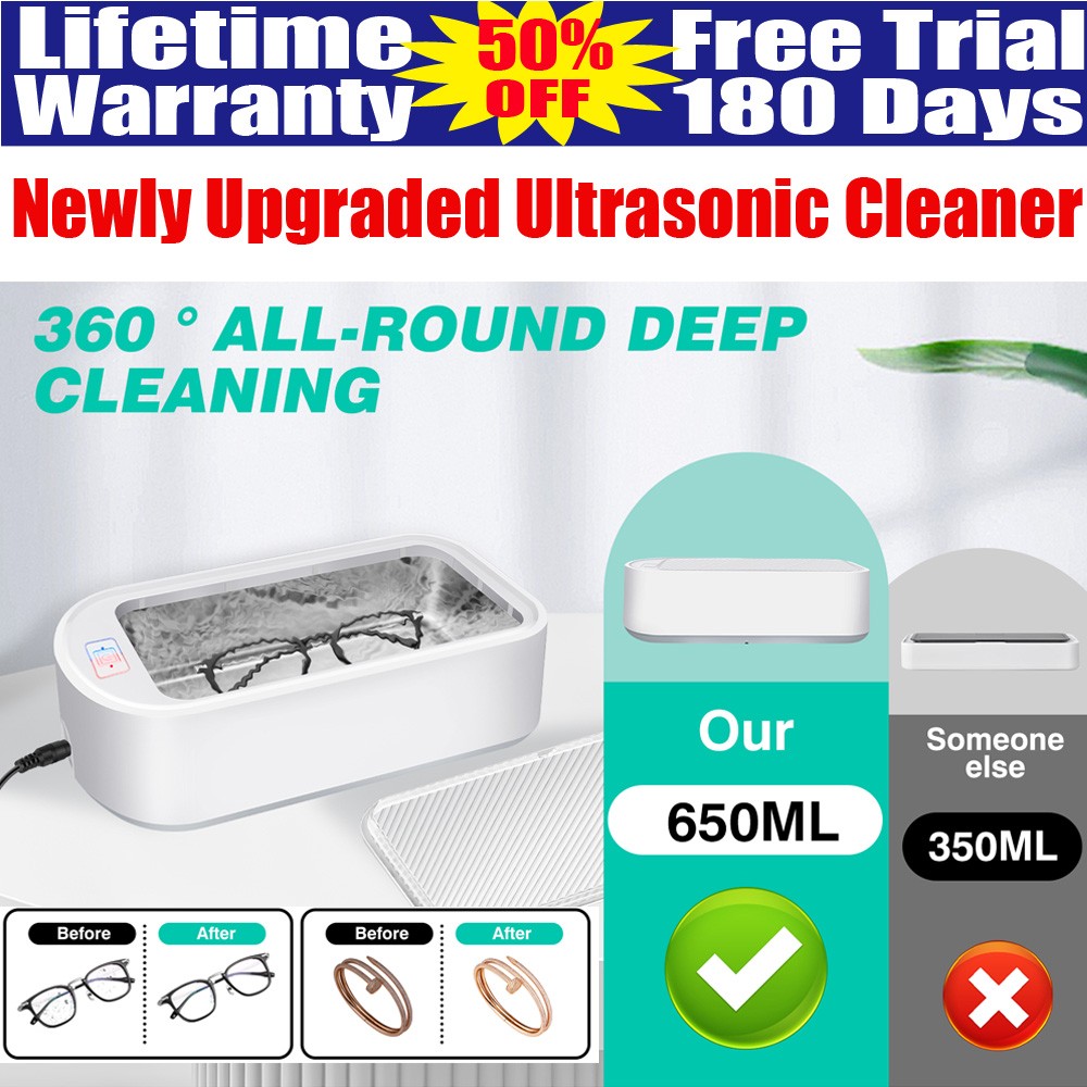 Ultrasonic Cleaner Sonic Wave Tank Glasses Watch Jewellery Cleaning Machine Tool
