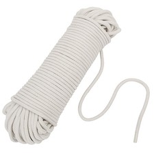 1/4 Inch Natural Cotton Rope 164 FT White Craft Clothesline Cord Knitting