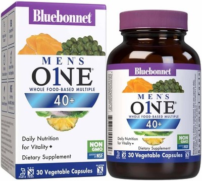 BlueBonnet Nutrition Mens' ONE 40+ Whole Food-Based Multiple, Men Multivitamin f