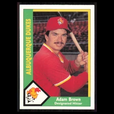 Adam Brown #416 1990 CMC Minor League Albuquerque Dukes Baseball Card MLB NM