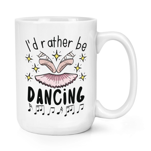 I'd Eher Sein Tanzende 426Ml Groß Becher Tasse Ballett Tanzende Ballerina Lustig-image