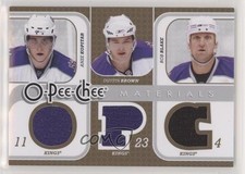 2008-09 O-Pee-Chee Triple Materials Anze Kopitar Dustin Brown Rob Blake HOF r7d