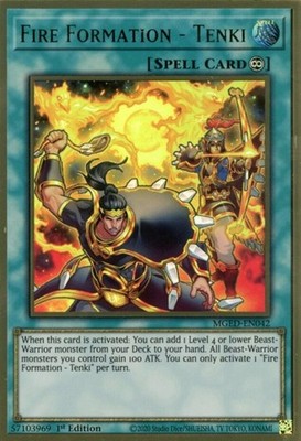 Fire Formation - Tenki - MGED-EN042 - Premium Gold Rare - 1st Edition - Near Min