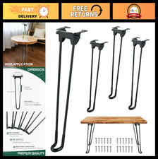 4Pcs 12.6" Heavy Duty Folding Hairpin Table Legs - Metal DIY Coffee Table Legs,