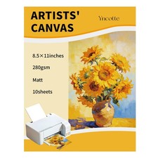 10Pcs Fabric Print Sheets for Inkjet Printers, 8.5x11" Bright White 280gsm Pr...