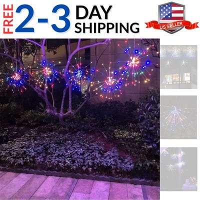 5 Pack Solar Firework Lights, 450 LED 8 Modes Dimmable Waterproof Hanging DIY...