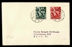 DR WHO 1938 GERMANY FDC COMBO GERA TO AUSTRIA R56813