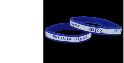 Phi Beta Sigma SET OF 2 STRIPED Silicone Rubber Bracelets , NEW, LICENSED